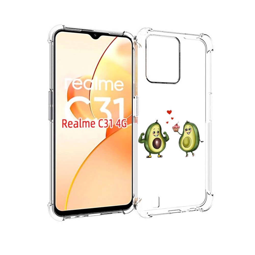 

Чехол MyPads влюбленные-авокадо для OPPO Realme C31, Прозрачный, Tocco