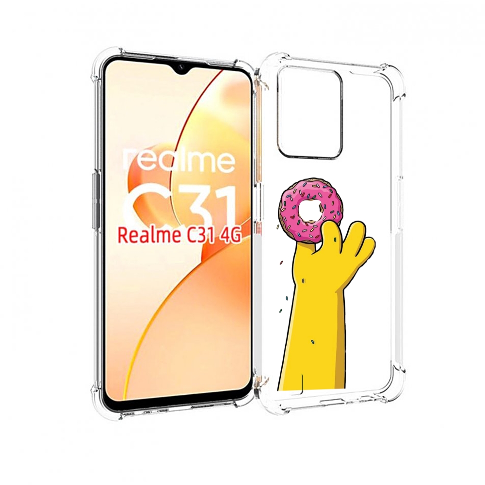 

Чехол MyPads вкусный-пончик для OPPO Realme C31, Прозрачный, Tocco