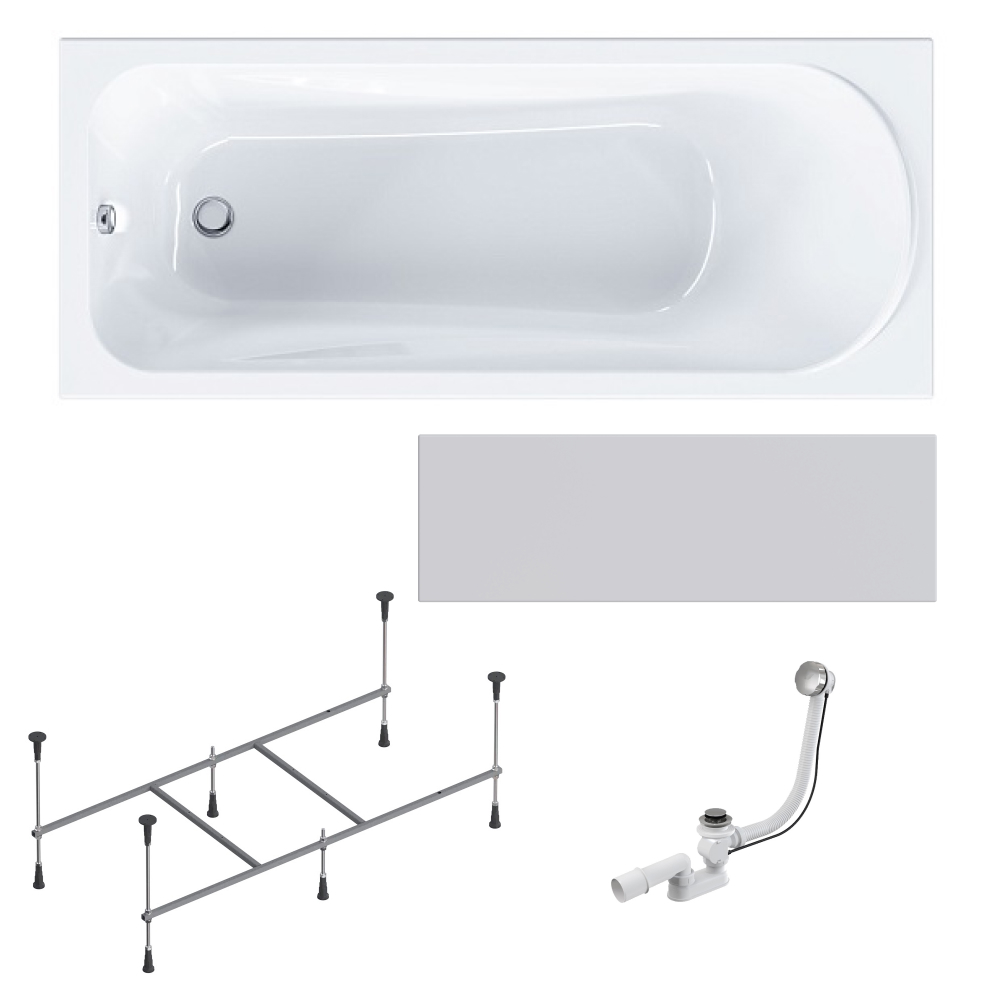 

Акриловая ванна AM.PM Sense W76A-170-070W-ARPOFl, с каркасом, экраном и сливом-переливом, Sense New W76A-170-070W-ARPOFl