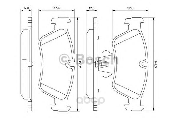 

Тормозные колодки Bosch дисковые 986494096