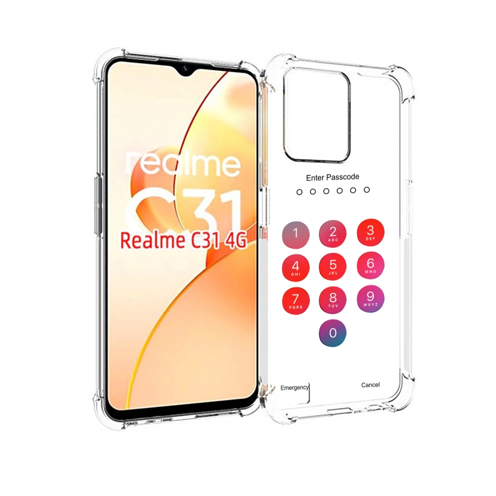 

Чехол MyPads введите-пароль для OPPO Realme C31, Прозрачный, Tocco