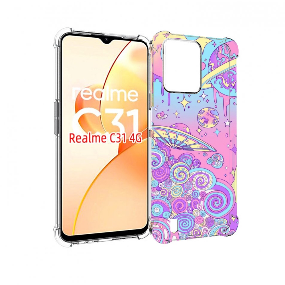 

Чехол MyPads ванильные планеты для OPPO Realme C31, Прозрачный, Tocco