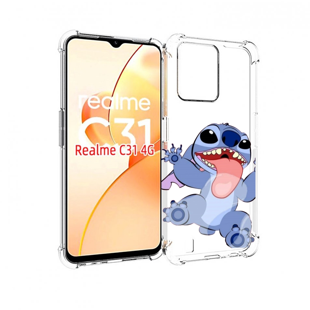 

Чехол MyPads большой-стич для OPPO Realme C31, Прозрачный, Tocco