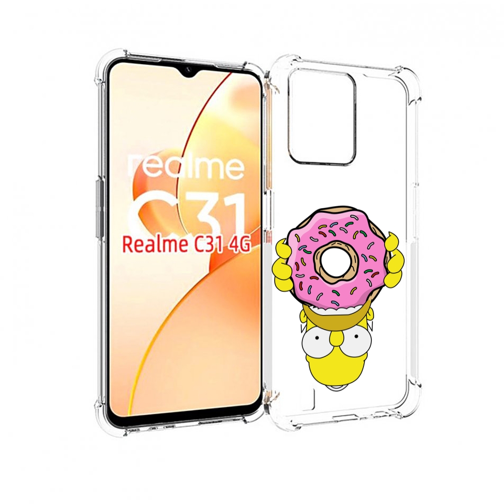 

Чехол MyPads большой-пончик для OPPO Realme C31, Прозрачный, Tocco