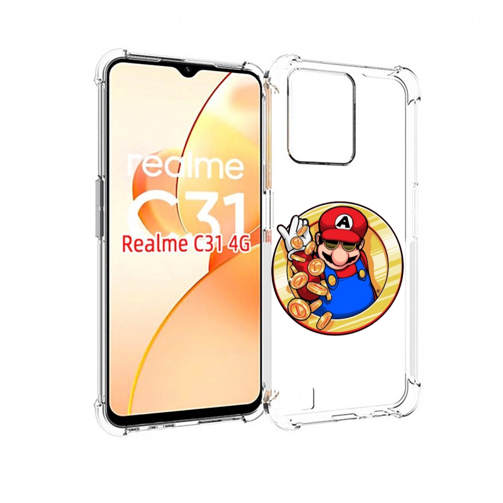 

Чехол MyPads богатый марио для OPPO Realme C31, Прозрачный, Tocco