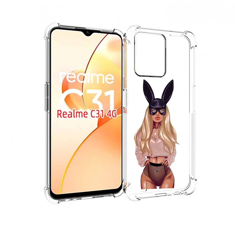 

Чехол MyPads блондинка-с-ушками женский для OPPO Realme C31, Прозрачный, Tocco