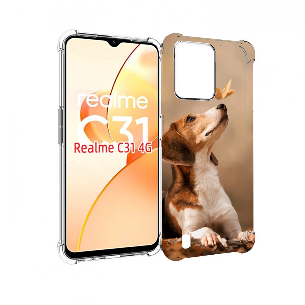 

Чехол MyPads бигль-собака для OPPO Realme C31, Прозрачный, Tocco