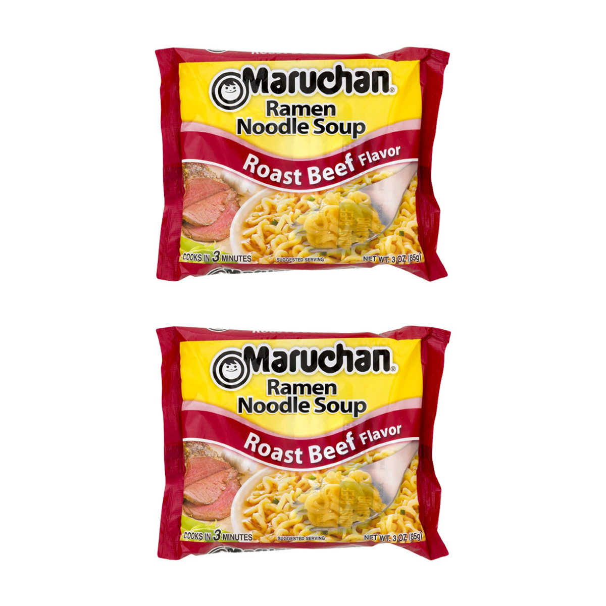 Лапша быстрого приготовления Maruchan Рамен со вкусом жареной говядины 2 шт по 85 г