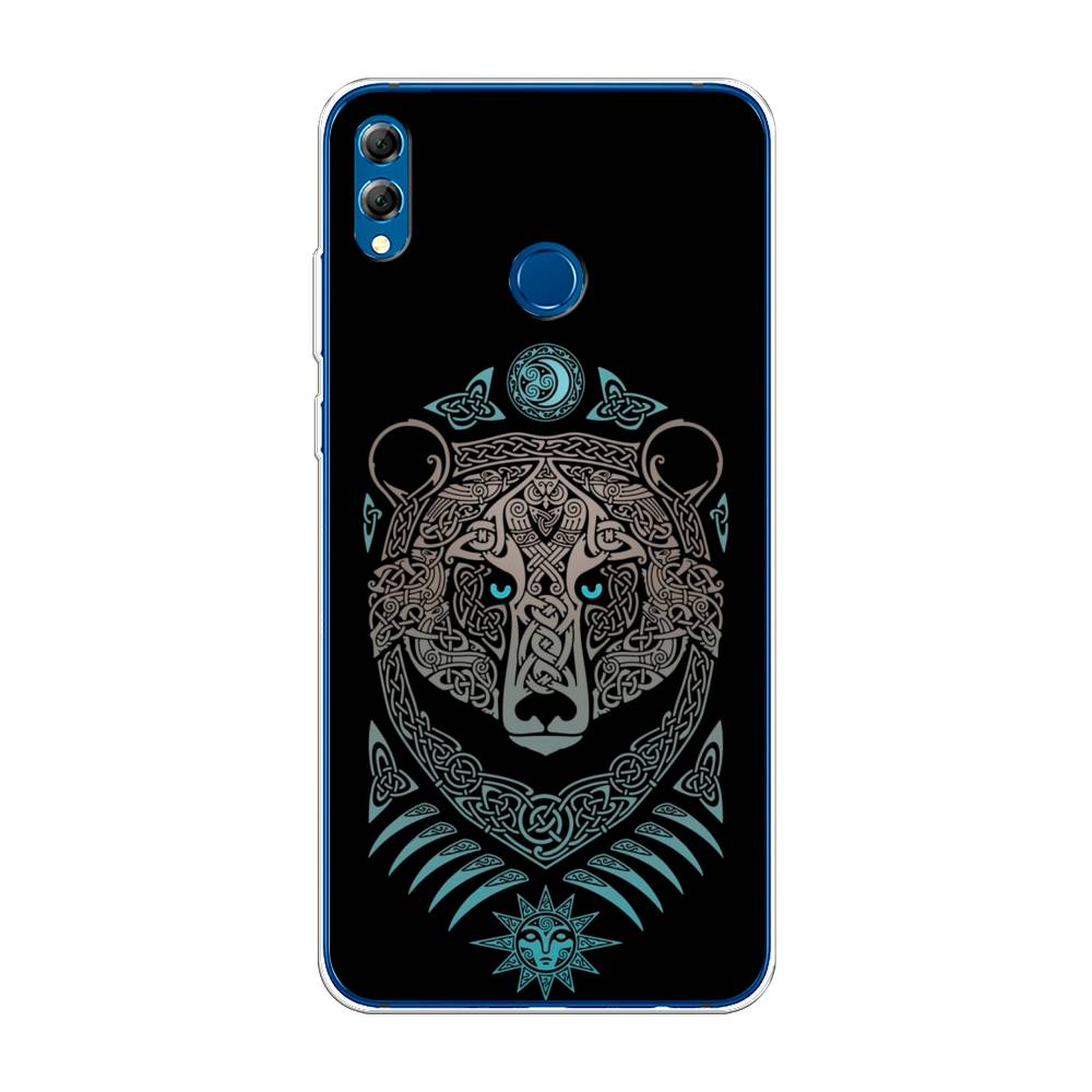 

Чехол Awog на Honor 8X Max "Кельтский медведь", Черный;серый, 66550-2