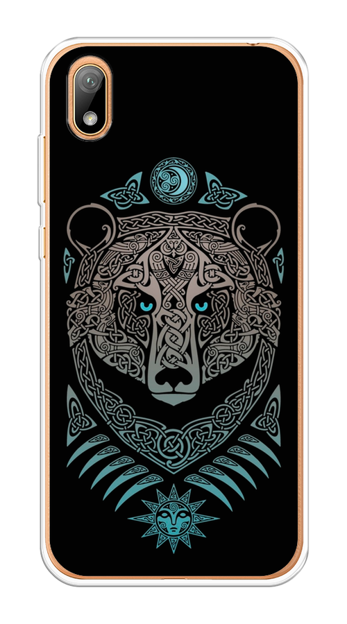 

Чехол Awog на Honor 8S "Кельтский медведь", Черный;серый, 69150-2