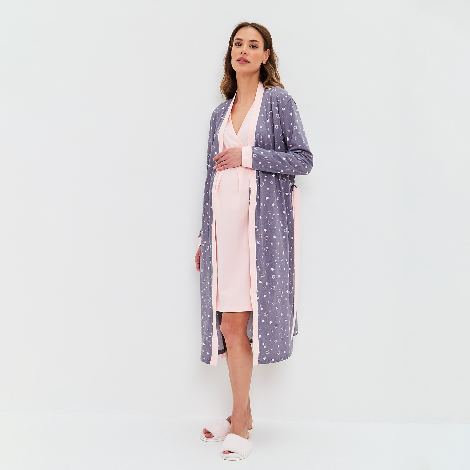 

Комплект домашний для беременных женский Jolie Femme J092/J084/170 серый 46 RU, J092/J084/170
