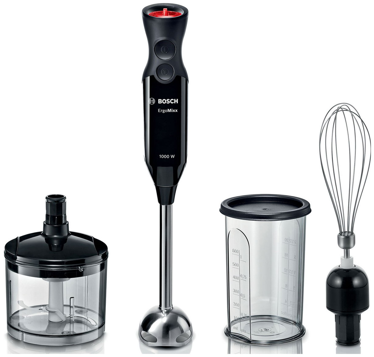 

Погружной блендер Bosch MS61B6150 ErgoMixx черный, MS61B6150 ErgoMixx