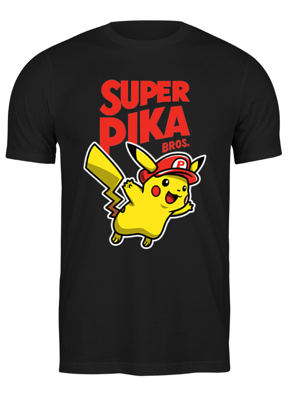 

Футболка мужская Printio Superpika черная XL, Superpika