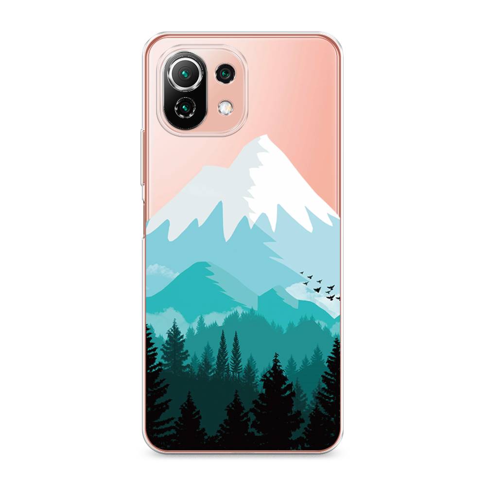 

Чехол на Xiaomi Mi 11 Lite/5G NE "Синяя снежная гора", Белый;голубой, 310250-2
