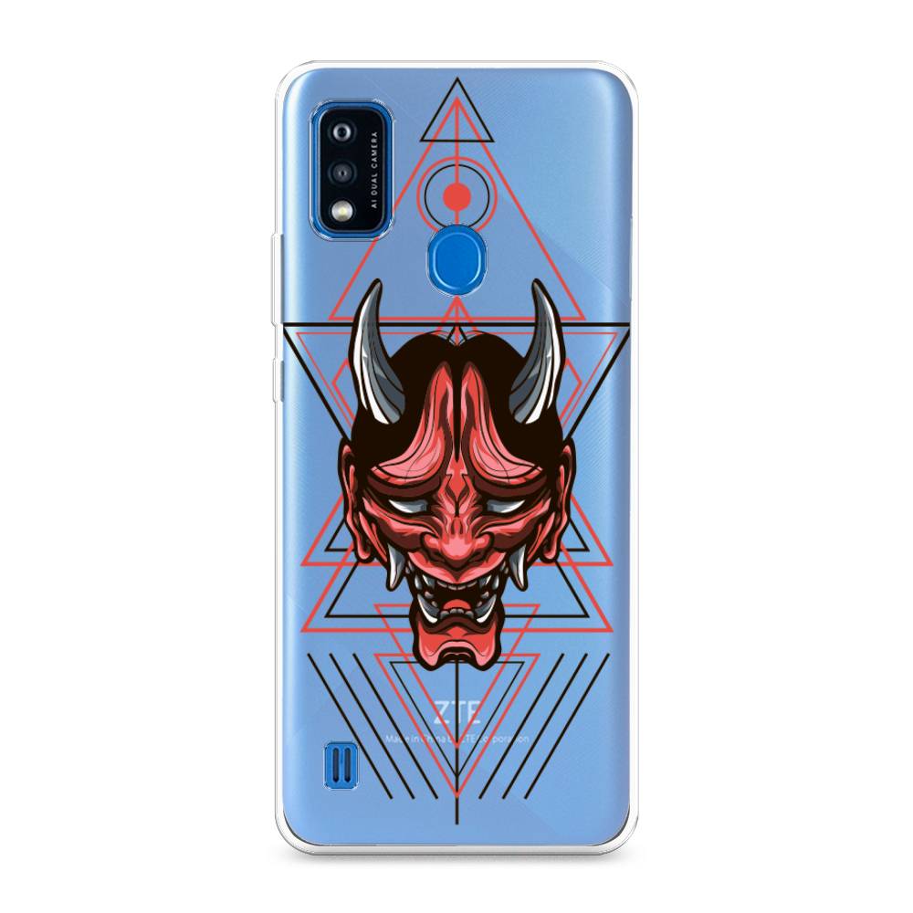 

Чехол на ZTE Blade A51 "Hanya Oni mask", Серый;красный;черный, 134550-4