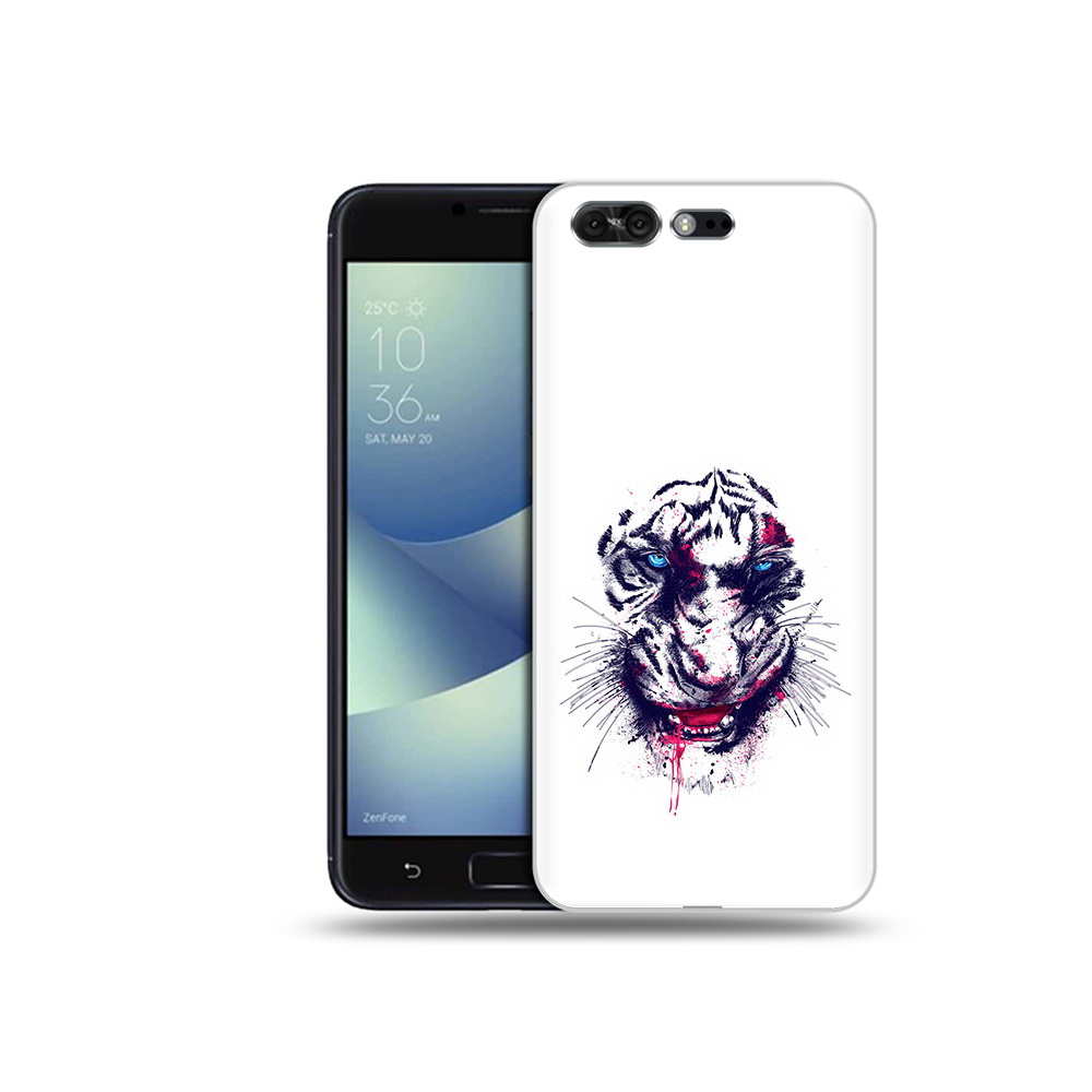 

Чехол MyPads Tocco для Asus ZenFone 4 Pro (ZS551KL) безумный тигр, Прозрачный, Tocco