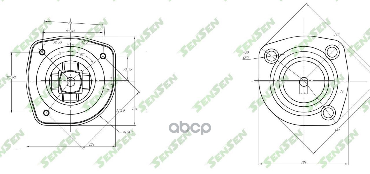 

Опора Амортизатора Sensen m61044