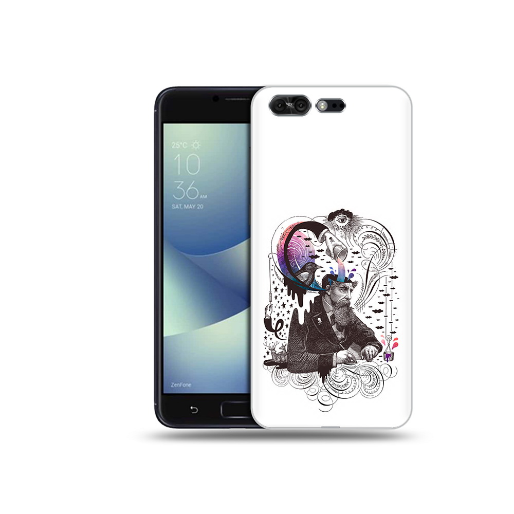 

Чехол MyPads Tocco для Asus ZenFone 4 Pro (ZS551KL) абстракция думающий мужчина, Прозрачный, Tocco