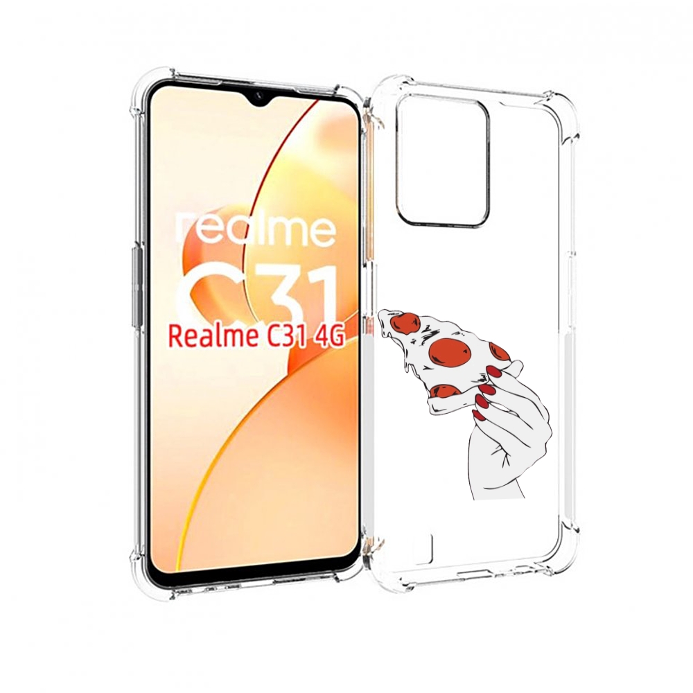 

Чехол MyPads белая-пицца для OPPO Realme C31, Прозрачный, Tocco