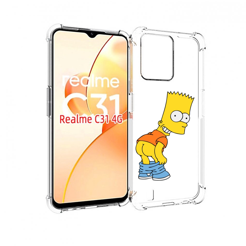 

Чехол MyPads барт-симпсон-довольный для OPPO Realme C31, Прозрачный, Tocco