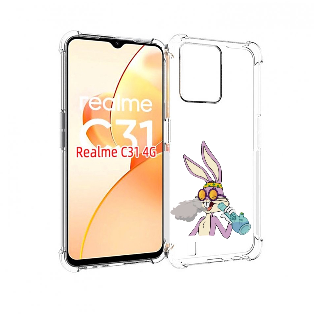 

Чехол MyPads бакс-банни-любитель-подымить для OPPO Realme C31, Прозрачный, Tocco