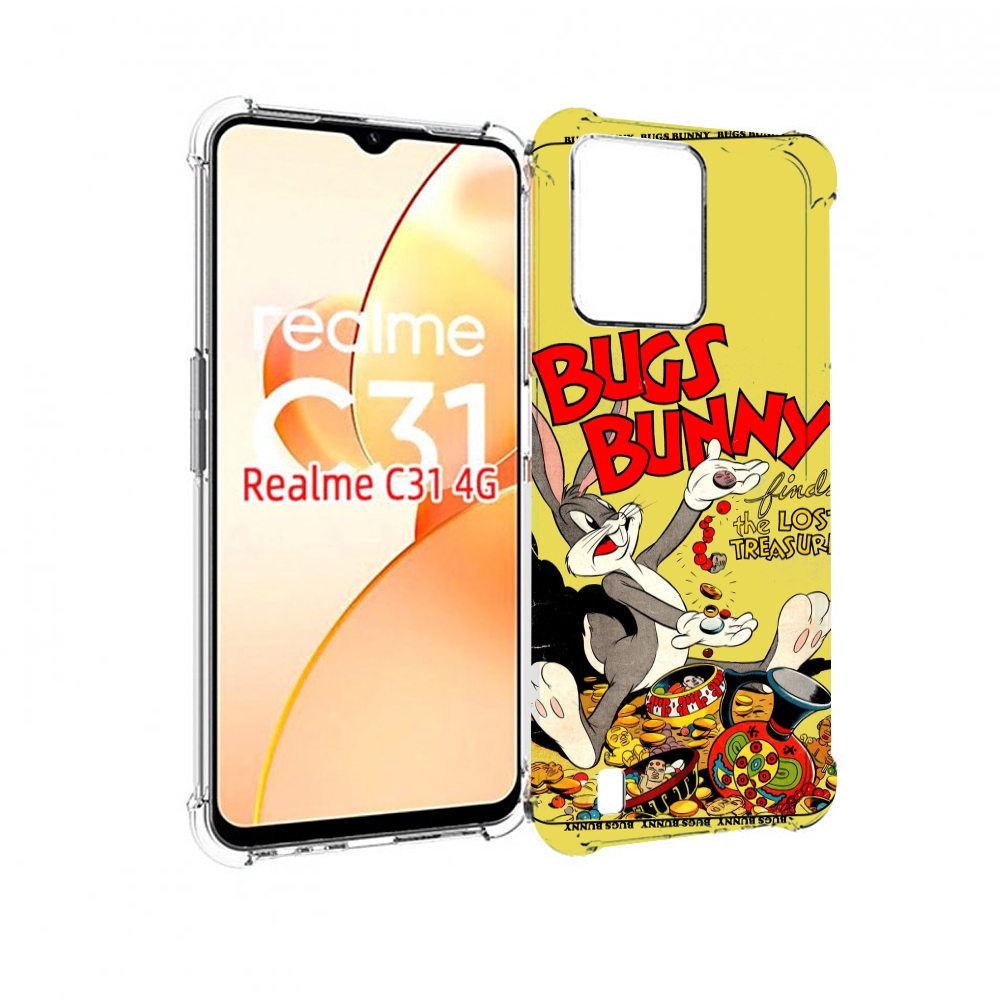 

Чехол MyPads бакс-банни-и-еда для OPPO Realme C31, Прозрачный, Tocco
