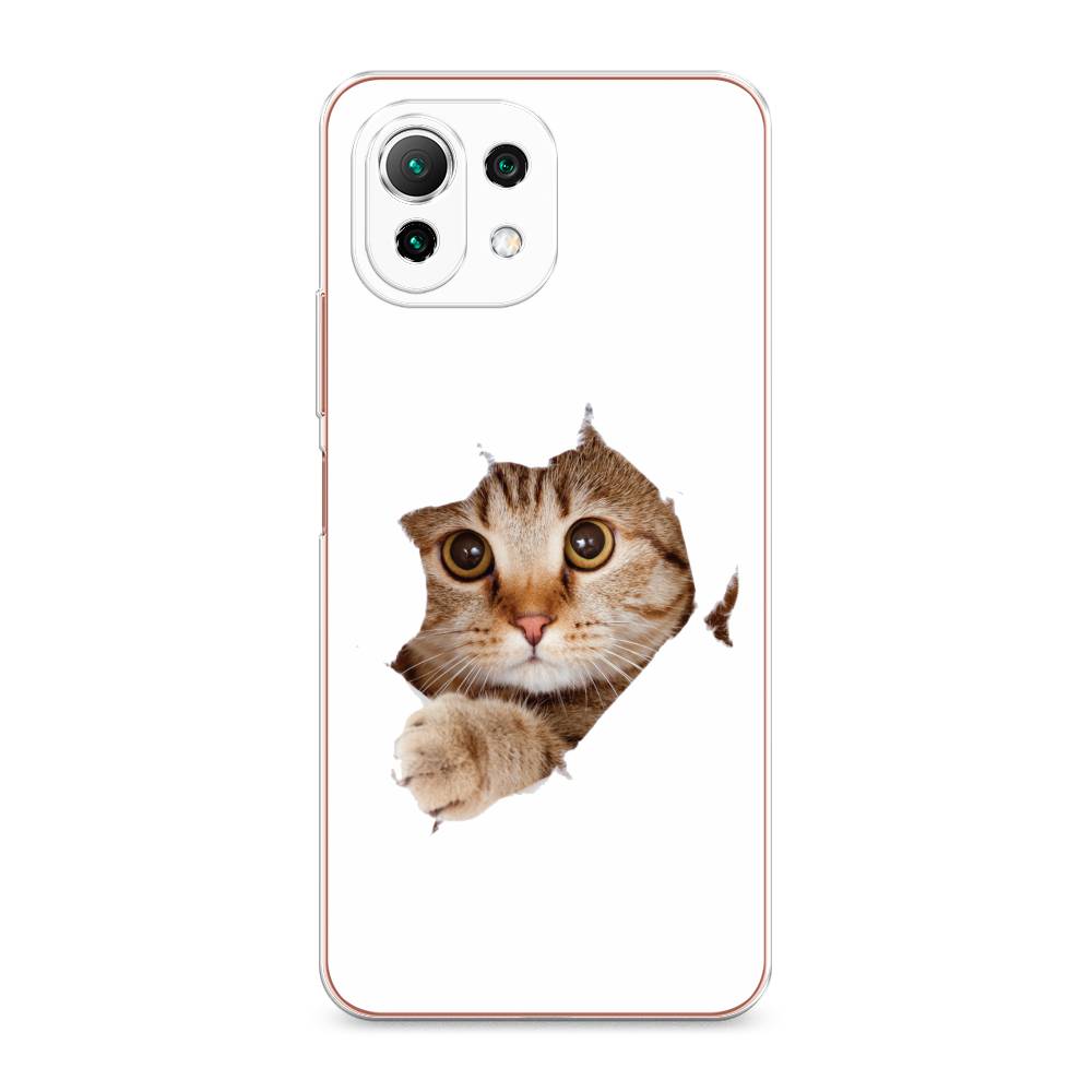 

Чехол на Xiaomi Mi 11 Lite/5G NE "Кот и бумага", Белый;коричневый, 310250-1