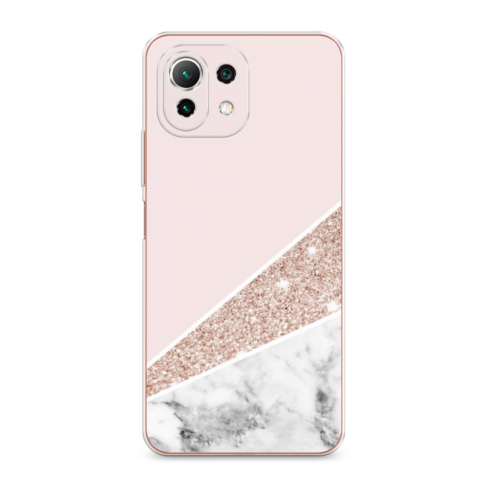 

Чехол для Xiaomi Mi 11 Lite/5G NE "Блестящий розовый мрамор", 310250-3