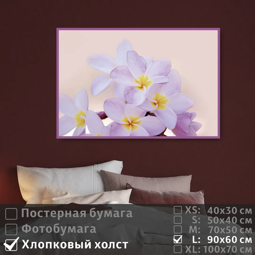 

Постер на холсте ПолиЦентр Нежные тропические цветы 90х60 см, НежныеТропическиеЦветы