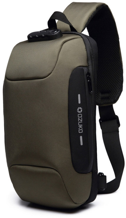 

Сумка-слинг унисекс OZUKO OZ9223L army green, 37х20х12 см, Хаки, OZ9223L
