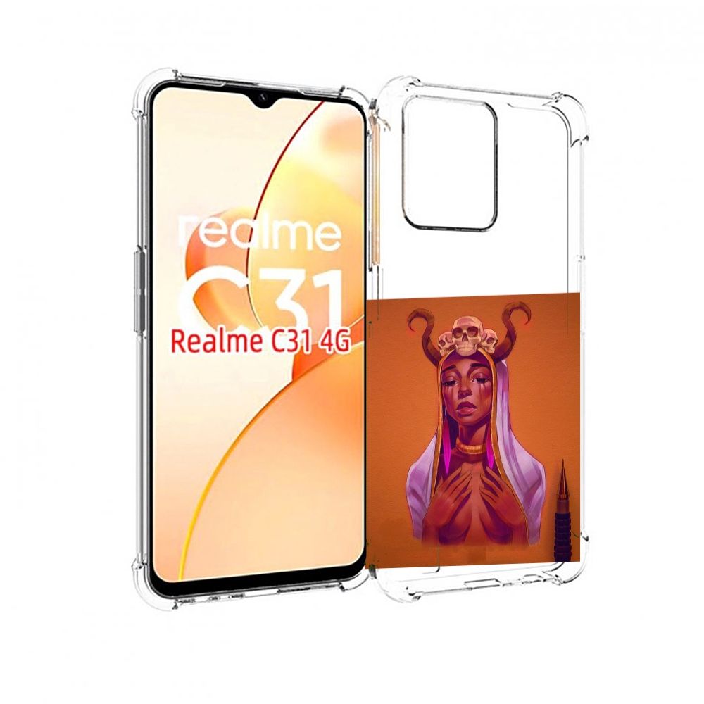 

Чехол MyPads античная-девушка для OPPO Realme C31, Прозрачный, Tocco