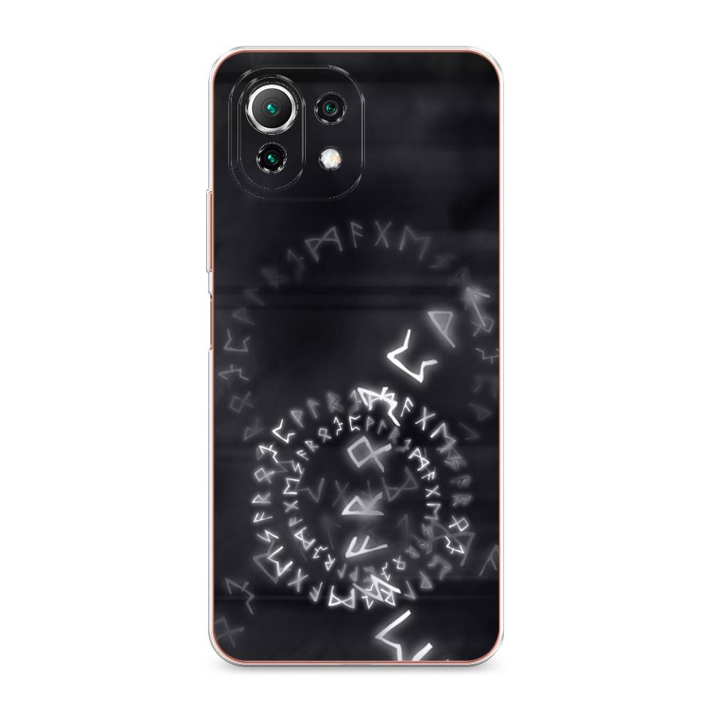 

Чехол на Xiaomi Mi 11 Lite/5G NE "Руны", Серый;черный, 310250-3