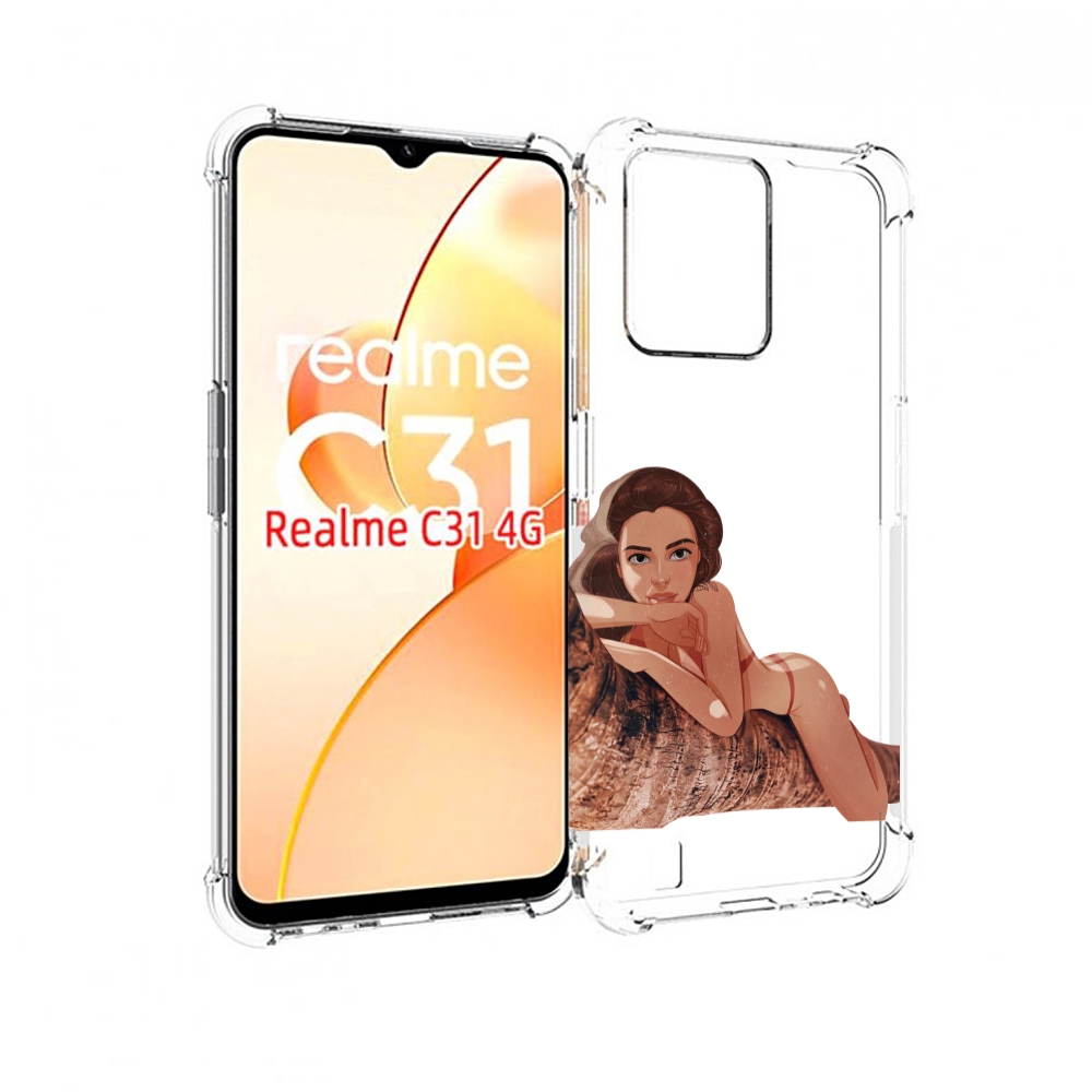 

Чехол MyPads амазонка-на-дереве для OPPO Realme C31, Прозрачный, Tocco