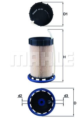 

Фильтр топливный Mahle KX 492