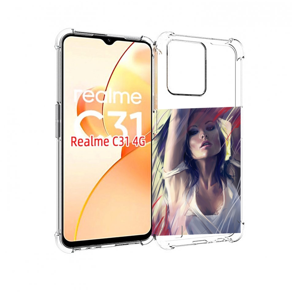 

Чехол MyPads акварельная-девушка женской для OPPO Realme C31, Прозрачный, Tocco