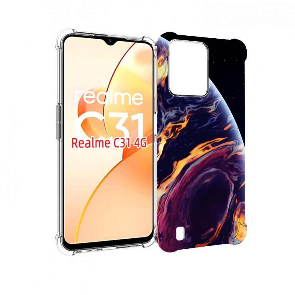 

Чехол MyPads акварельная планета для OPPO Realme C31, Прозрачный, Tocco