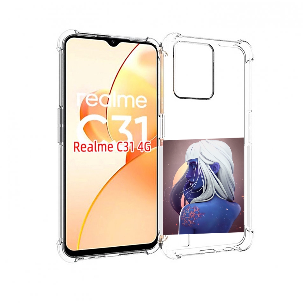 

Чехол MyPads аватар-с-цветком для OPPO Realme C31, Прозрачный, Tocco