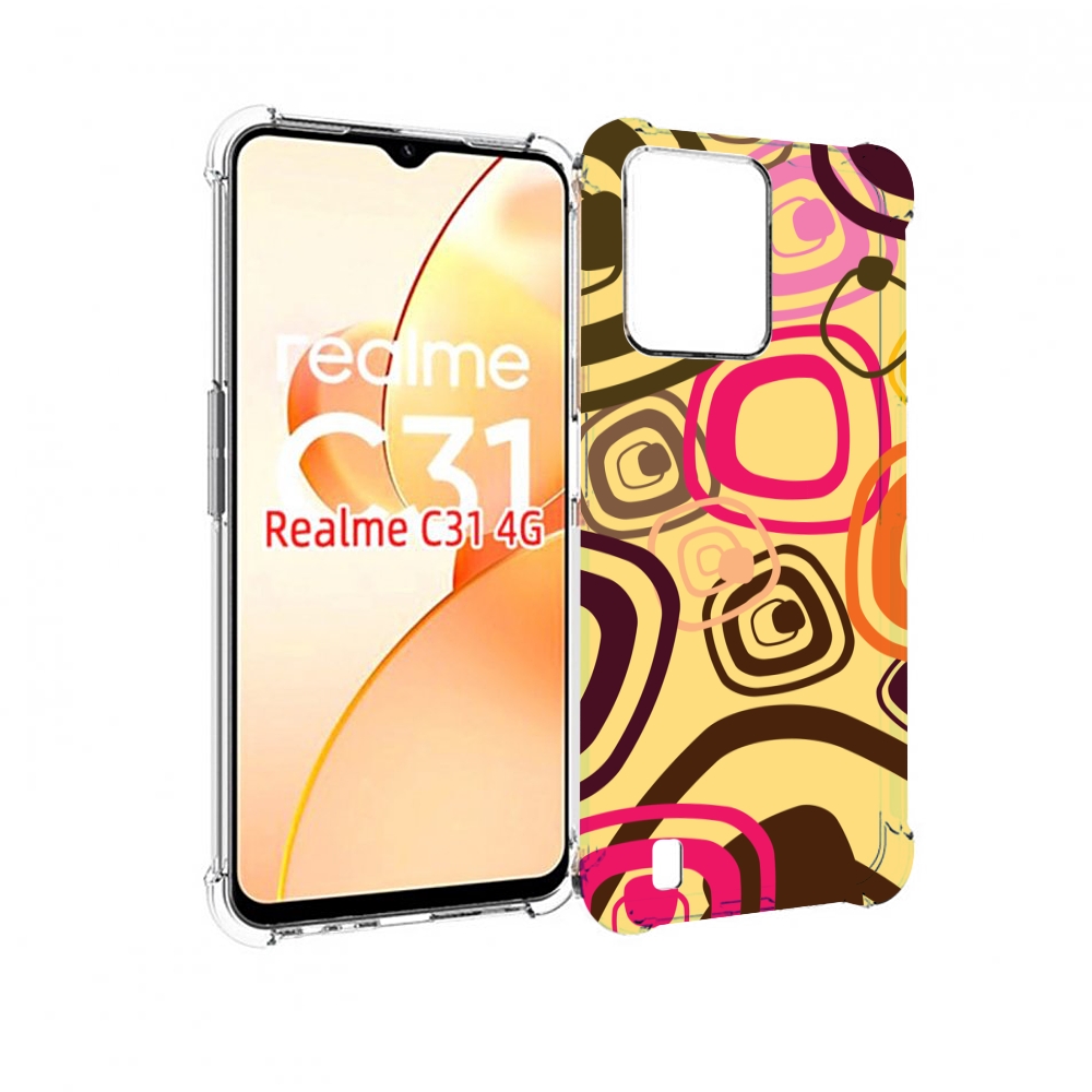 

Чехол MyPads абстракция-на-желтом-фоне для OPPO Realme C31, Прозрачный, Tocco