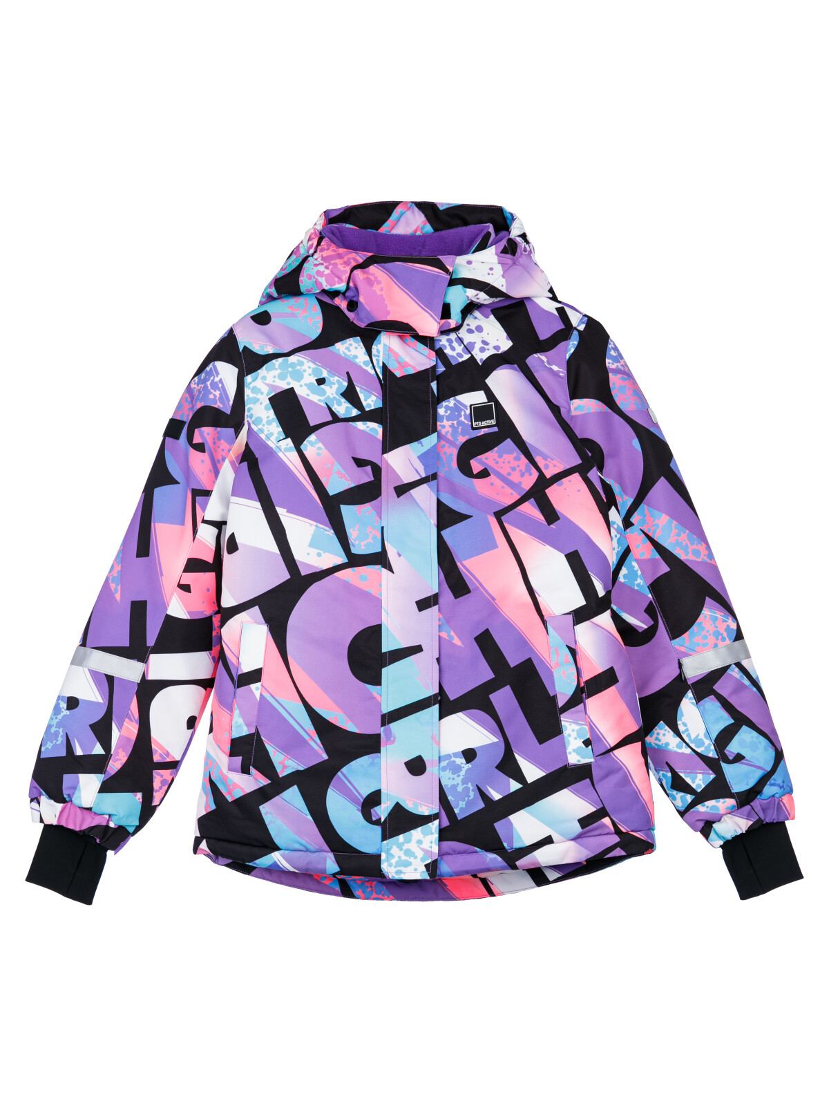 Куртка текстильная с полиуретановым покрытием для девочек PlayToday, цветной, 146