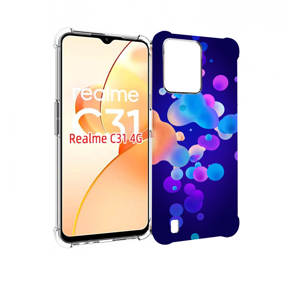 

Чехол MyPads абстрактные-пузырьки для OPPO Realme C31, Прозрачный, Tocco