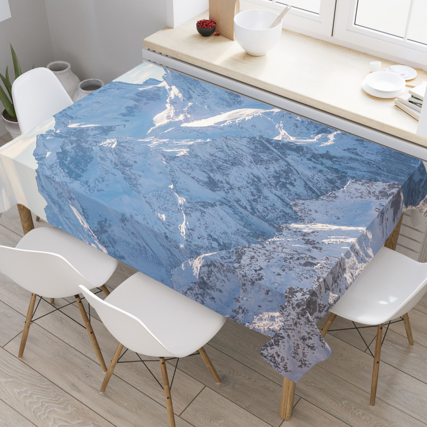 

Скатерть прямоугольная JoyArty "Непроходимая гора" из оксфорда, 180x145 см, Непроходимая гора