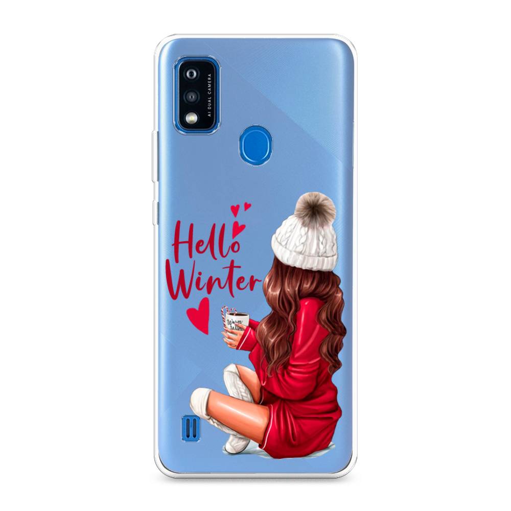 

Чехол на ZTE Blade A51 "Hello winter", Красный;белый;коричневый, 134550-5
