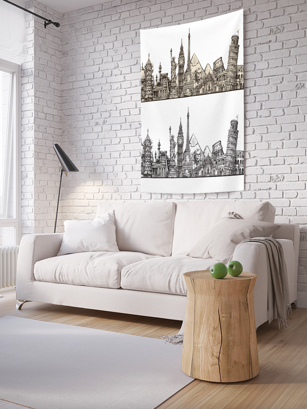 

Вертикальное фотопанно на стену JoyArty Диптих достопримечательностей 100x150 см, Диптих достопримечательностей