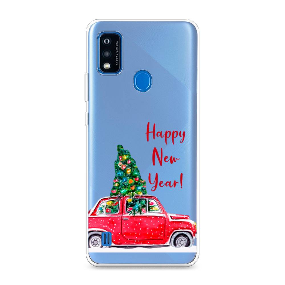 

Чехол на ZTE Blade A51 "Happy New Year", Красный;зеленый, 134550-5