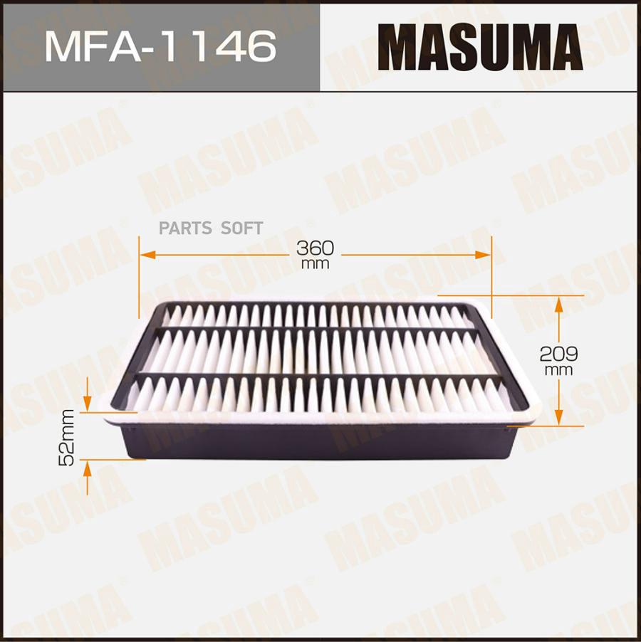 

MASUMA 'MFA1146 Фильтр возд.TOYOTA HIACE 07 => 1шт
