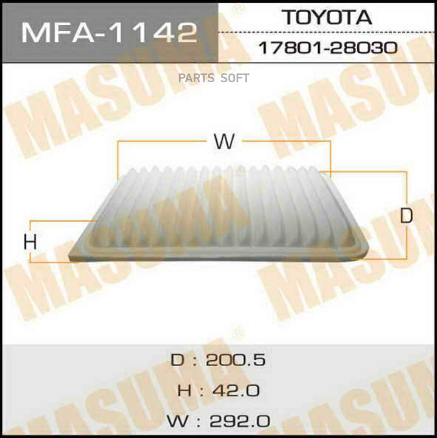 

Фильтр Воздушный Masuma Mfa1142