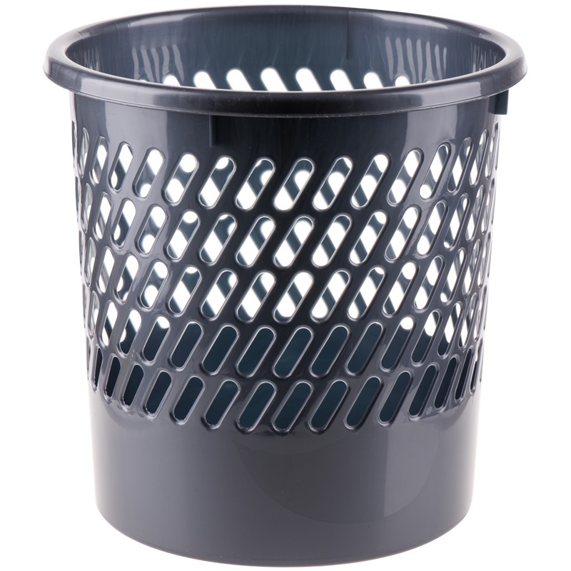 Корзина для бумаг 11л OfficeClean, круглая сетчатая, серая (299874), 20шт.