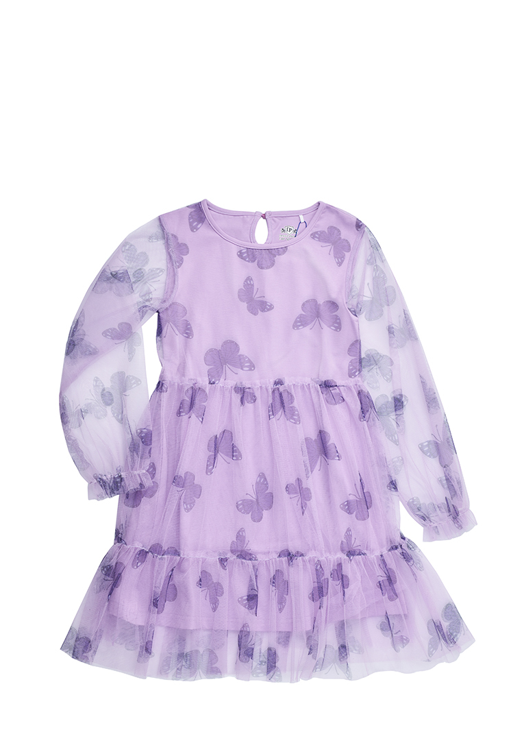 Платье с отделкой из тюля SS23C44500525 Daniele Patrici 206563 цв.фиолетовый р.9-10