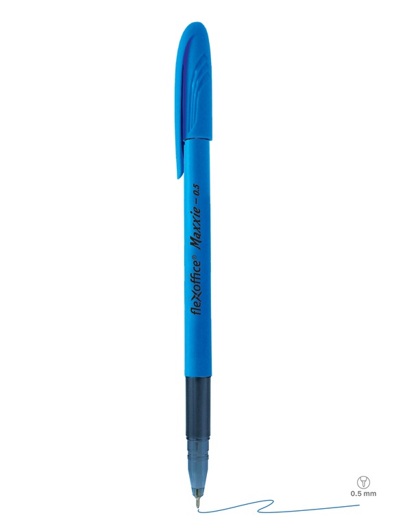Ручка шариковая Flexoffice Maxxi fo neon синяя, 0,5 мм