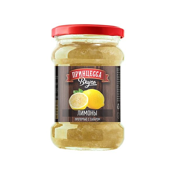 

Протертые фрукты Принцесса вкуса лимоны с сахаром 280 г